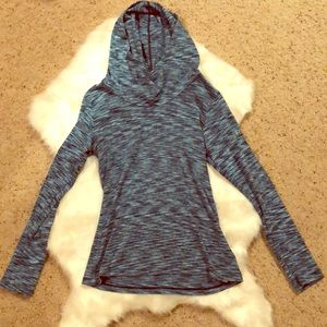 Columbia hooded, cowl neck shirt